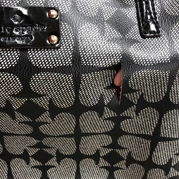 Kate Spade Oversized Printed Tote Black & Gray - Picture 4 of 7